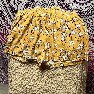 High waisted floral shorts